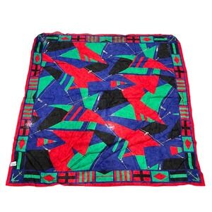 Vintage Ginnie Johnsons Inc 1987 Scarf Bandana 32in Square 100% Cotton